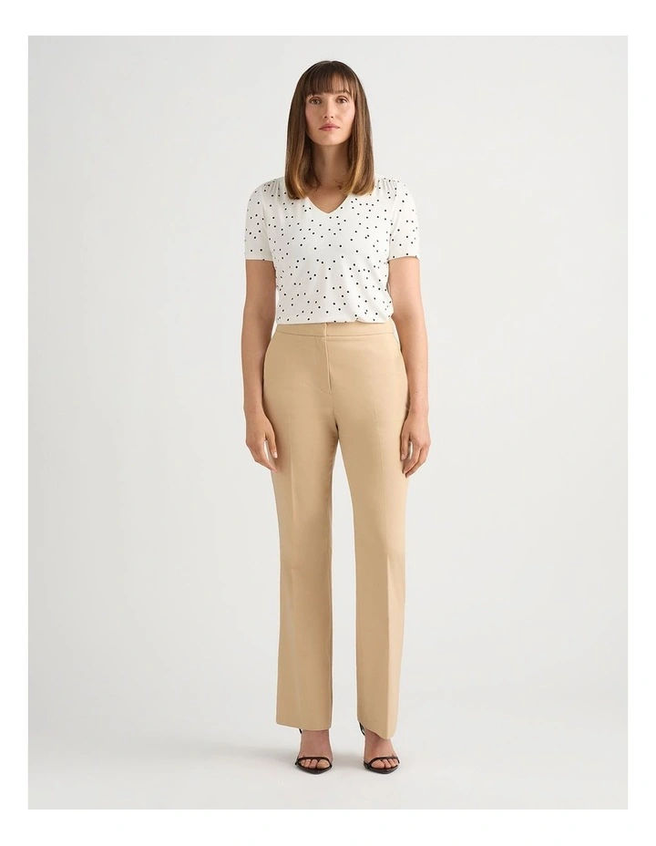 Aniston Cotton Flare Pant in Malt image 1