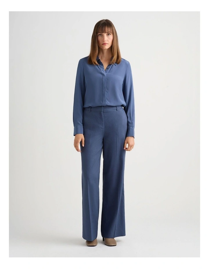 Chaya Linen Blend Pant in Steel Blue image 1
