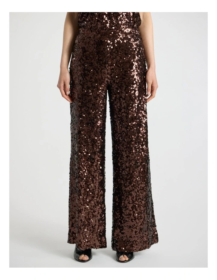 Maura Sequin Pant in Bronze image 2