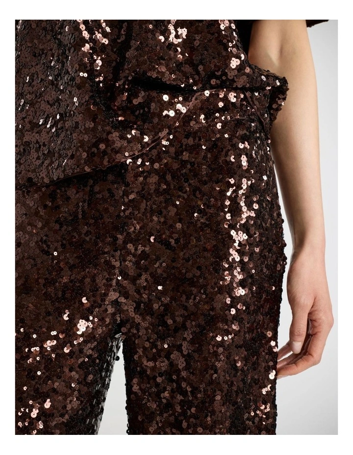 Maura Sequin Pant in Bronze image 4