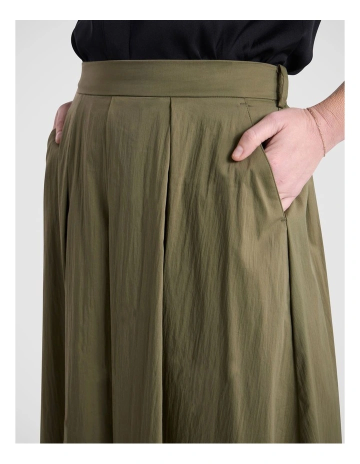 Ana Cotton Blend Skirt in Fern image 3