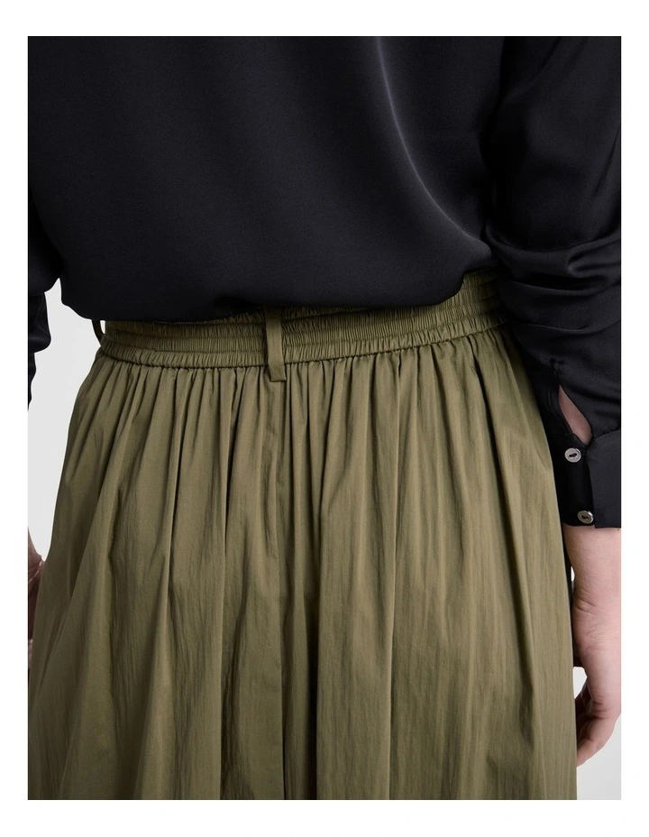 Ana Cotton Blend Skirt in Fern image 4