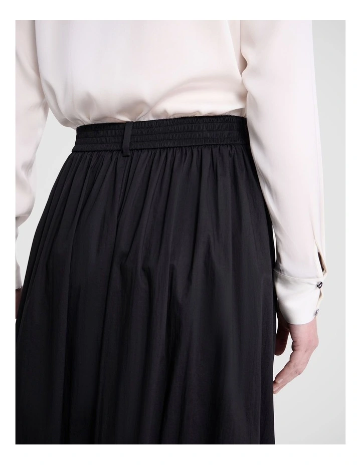 Ana Cotton Blend Skirt in Black image 4