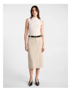 Harrison Midi Skirt in Oatmeal