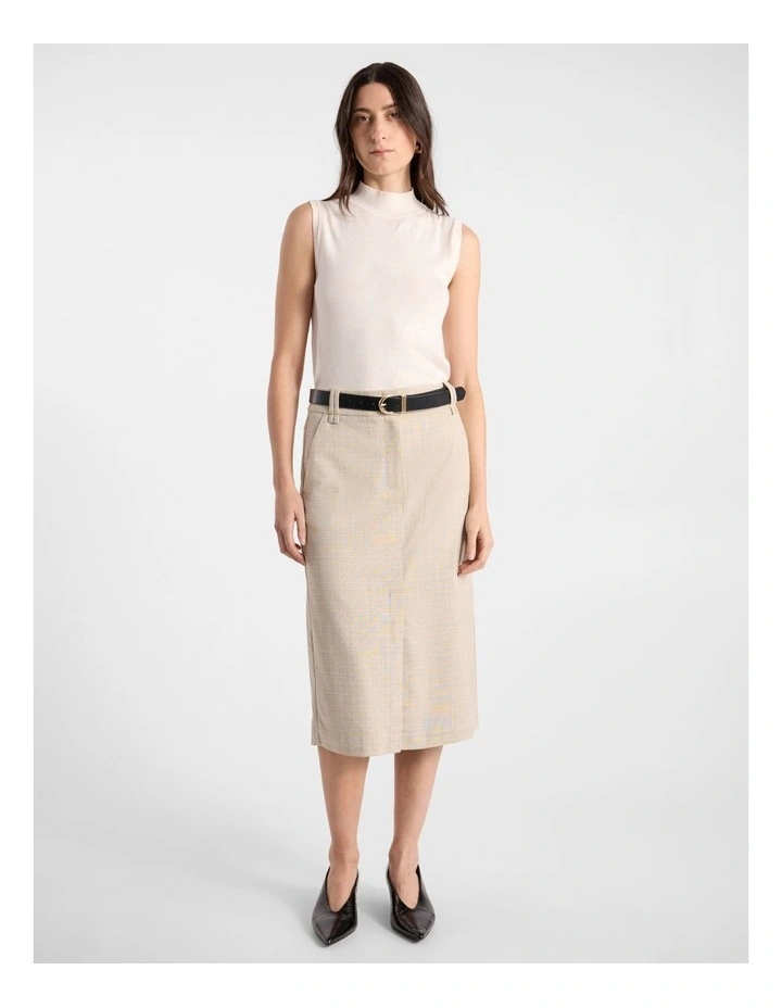 Harrison Midi Skirt in Oatmeal image 1