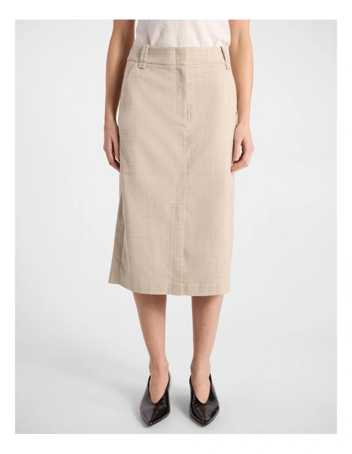 Harrison Midi Skirt in Oatmeal image 2