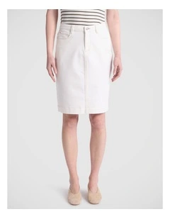 Marnie Denim Skirt in White