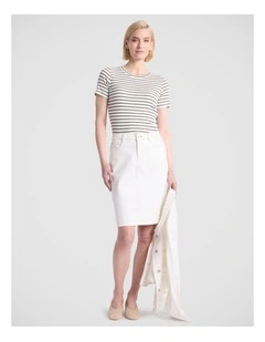 Marnie Denim Skirt in White