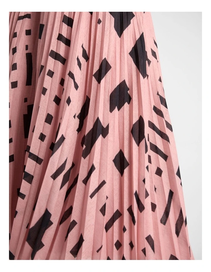 Sali Pleated Skirt in Rose Multi image 4