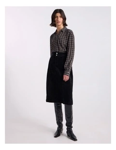 Iiona Corduroy Skirt in Black