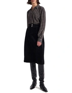 Iiona Corduroy Skirt in Black