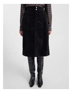 Iiona Corduroy Skirt in Black