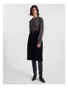 Iiona Corduroy Skirt in Black