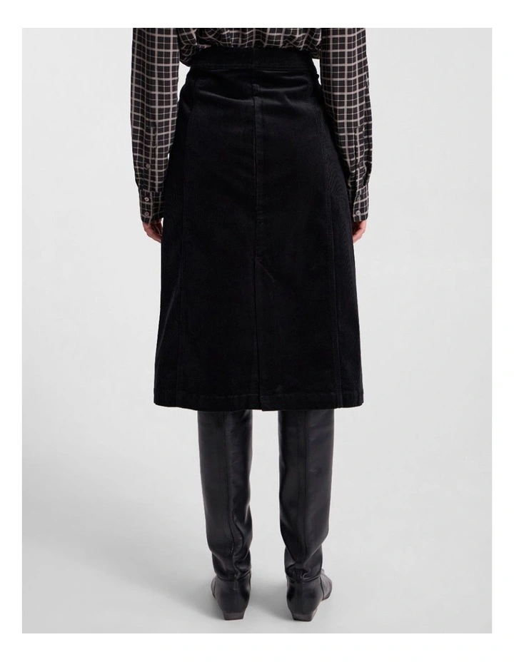 Iiona Corduroy Skirt in Black image 3