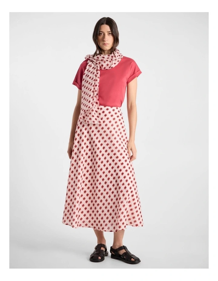 Daphne Midi Skirt in Watermelon image 1