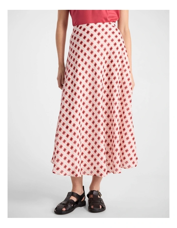Daphne Midi Skirt in Watermelon image 2