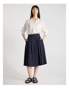 Raisa Midi Skirt in Navy