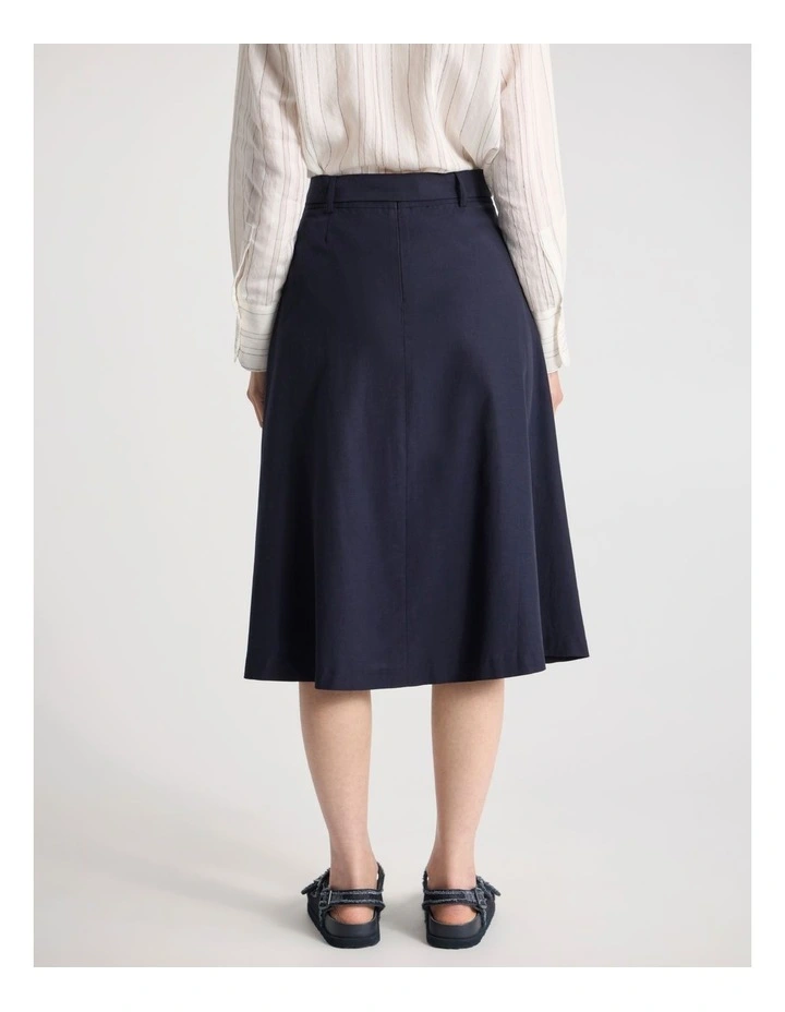Raisa Midi Skirt in Navy image 3