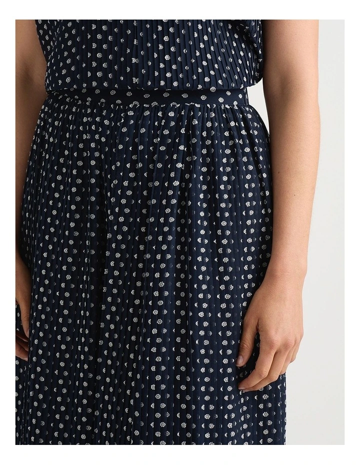Carver Clip Spot Skirt in Navy/Ivory image 4