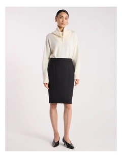 Celeste Pencil Skirt in Black