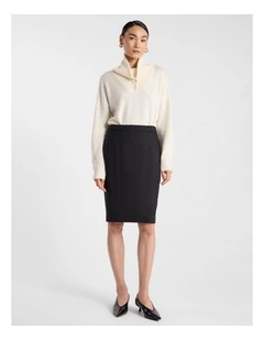 Celeste Pencil Skirt in Black