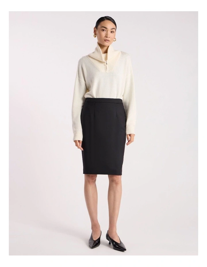 Celeste Pencil Skirt in Black image 1