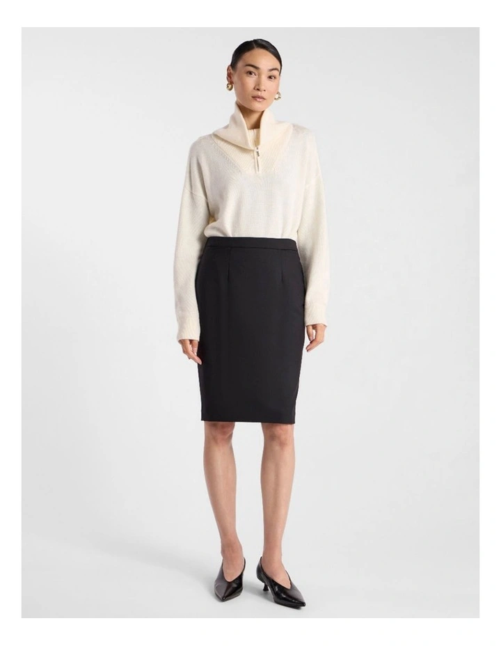Celeste Pencil Skirt in Black image 2