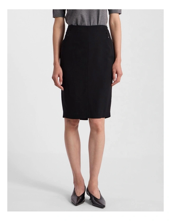 Edna Pencil Skirt in Black image 1