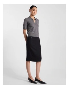 Edna Pencil Skirt in Black