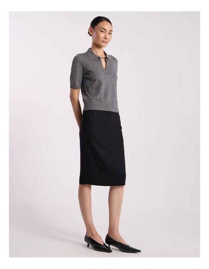 Edna Pencil Skirt in Black image 1