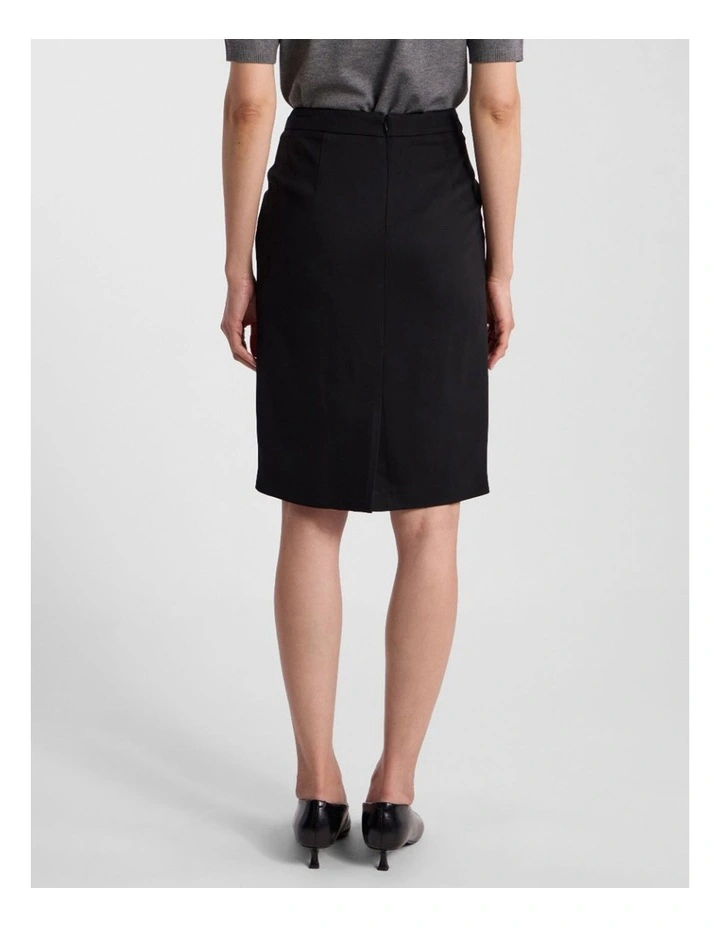 Edna Pencil Skirt in Black image 3
