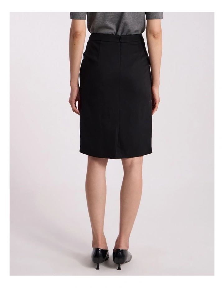 Edna Pencil Skirt in Black image 4