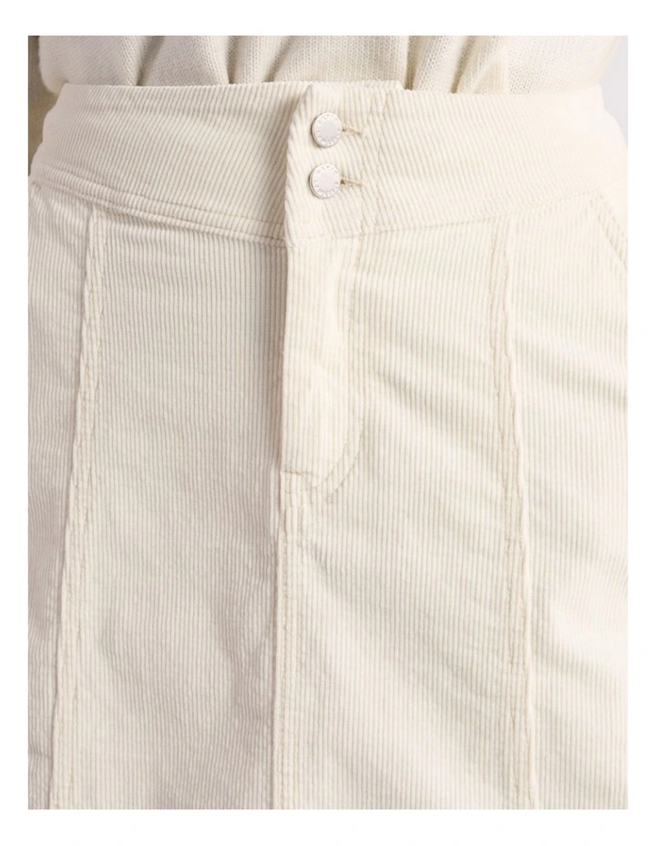 Iiona Corduroy Skirt in Ivory image 3