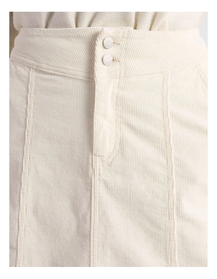 Iiona Corduroy Skirt in Ivory image 4