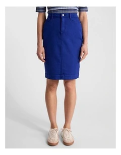 Marnie Denim Skirt in Ocean Blue