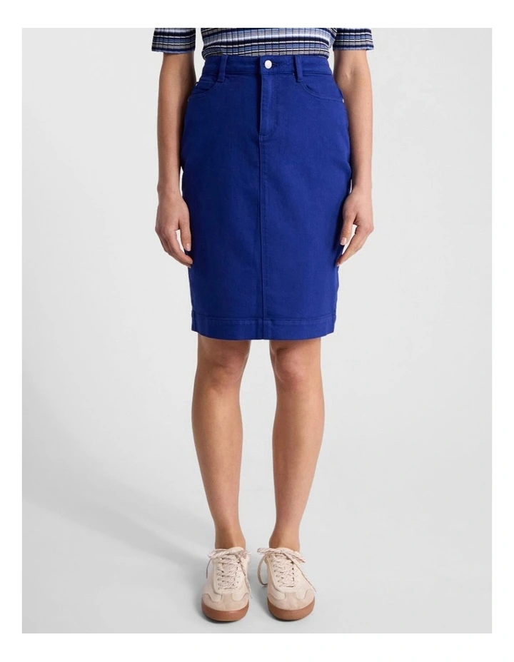 Marnie Denim Skirt in Ocean Blue image 1