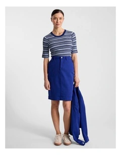 Marnie Denim Skirt in Ocean Blue