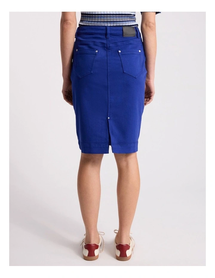 Marnie Denim Skirt in Ocean Blue image 5