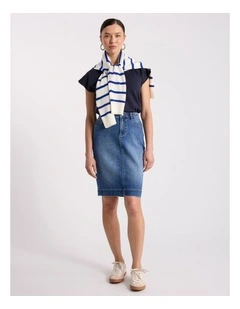 Marnie Denim Skirt in Mid Wash