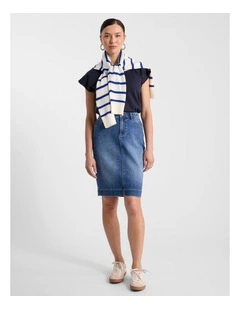 Marnie Denim Skirt in Mid Wash