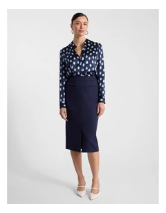 Jenni Ponte Skirt in Navy