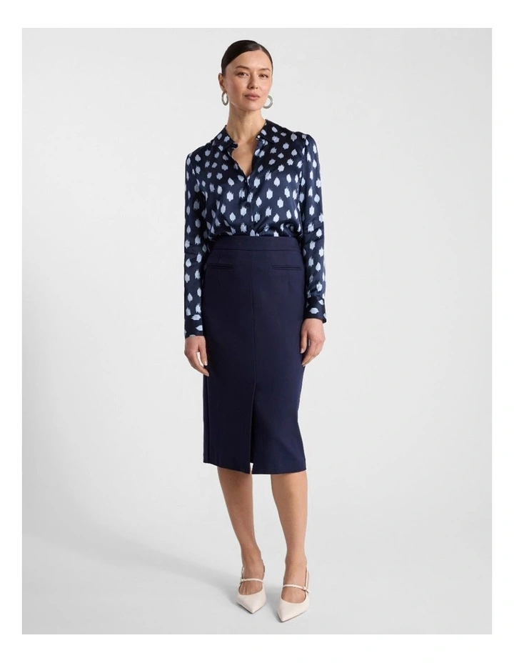 Jenni Ponte Skirt in Navy image 2