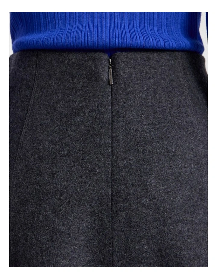 Elvira Felted Wool Skirt in Charcoal image 5