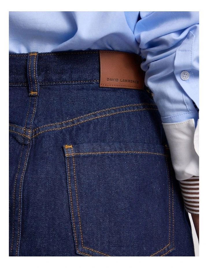 Camilla Denim Wrap Skirt in Indigo image 3