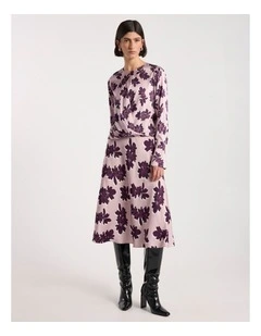 Fauna Midi Skirt in Dusk Multi