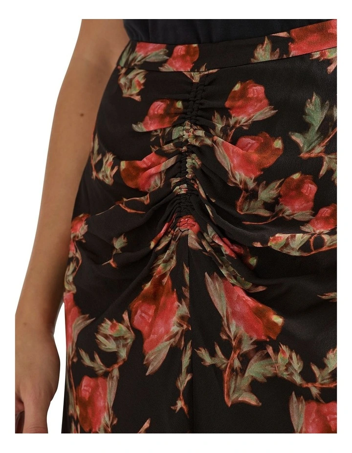 Tanny Viscose Skirt in Black Multi image 3