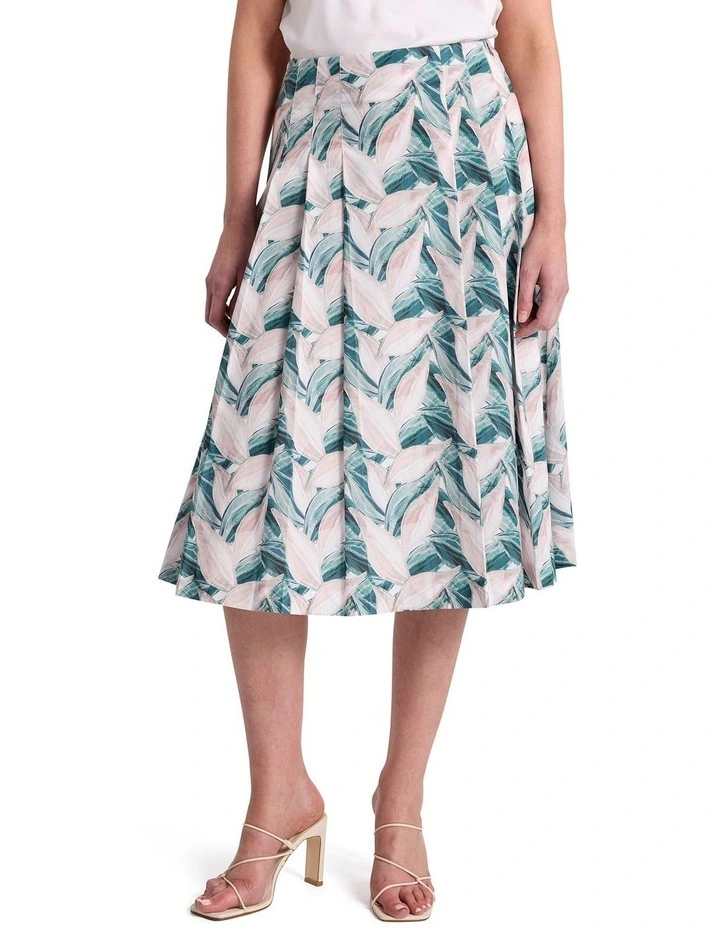 Cyrus Cotton Skirt in Green Multi image 2