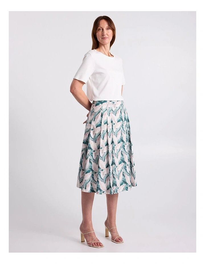 Cyrus Cotton Skirt in Green Multi image 3
