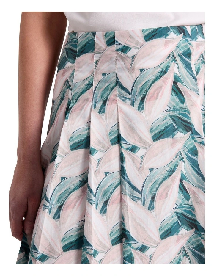 Cyrus Cotton Skirt in Green Multi image 3