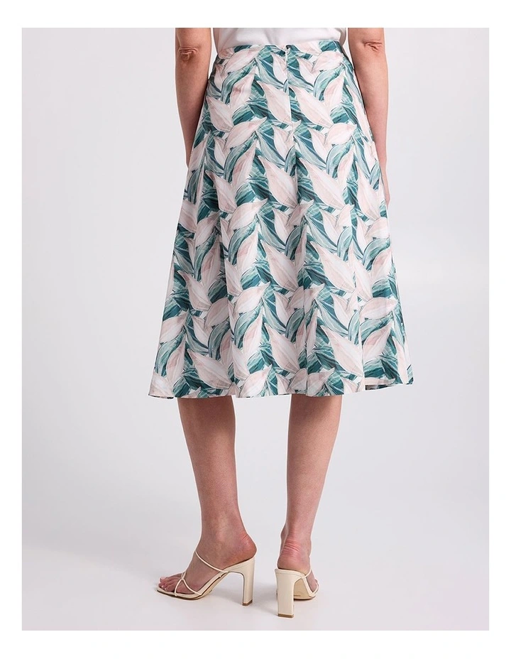 Cyrus Cotton Skirt in Green Multi image 4